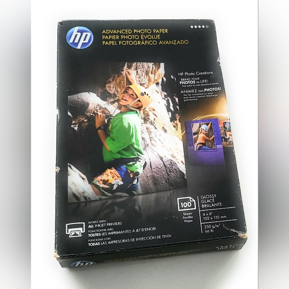 Box Of 100 Sheets HP Advanced Photo Paper